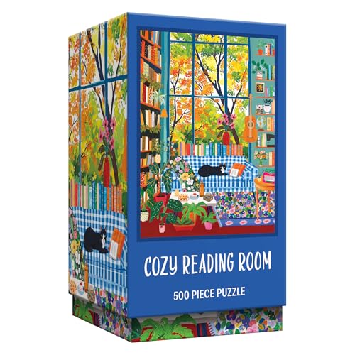 RoseArt Vertical Visions Cozy Reading Room 500 Piece Jigsaw Puzzle