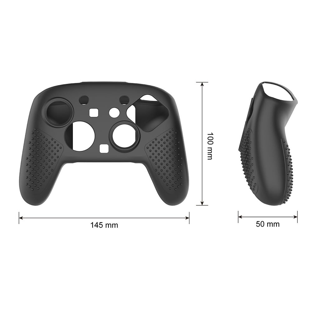 Copertura per controller in silicone Switch2 per Pro, impugnatura antiscivolo con ventilazione, pulsanti e porte precisi, confezione da 3 in nero/blu/rosso