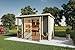 Produktbild CHILLROI® Karibu Gartenhaus 19mm Multi Satteldach mit Schrank und Anbaudach inkl. Fußboden & Dacheindeckung (Pultdach terragrau)