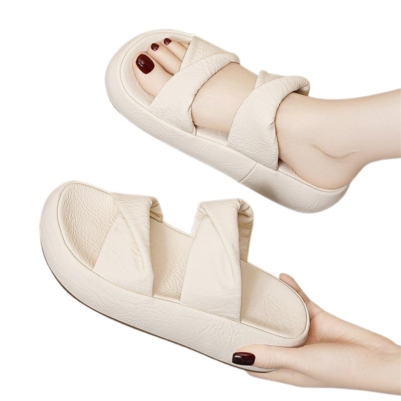 Genuine Leather Thick-Soled flip Flops for Women Outdoor Casual Beach Sandals for Travel Vacations Casual outings2