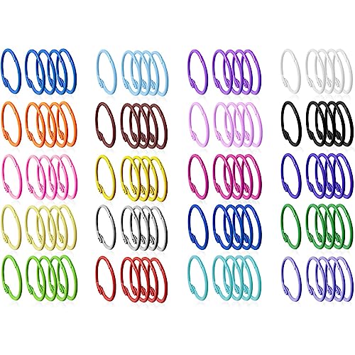 Image of Key Chains or Key Rings with Binder Rings (100 Pack), 1 1 /5 inch Size for School, Home or Office