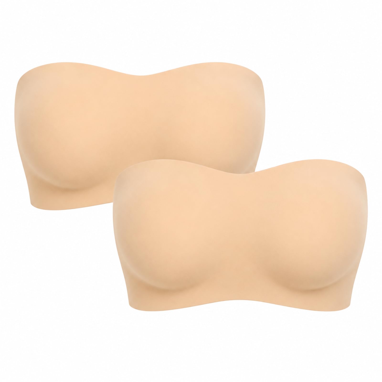 Reggiseno senza spalline senza spalline con supporto antiscivolo in | Cuscinetti semi-fissi, cinghie convertibili, quattro ganci posteriori di fila, liscio sotto i vestiti
