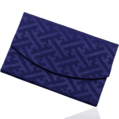 大一創芸 数珠入れ 数珠袋(京都産生地)念珠入れ 男性 女性 数珠ケース 葬儀 法事 紺×紗綾形