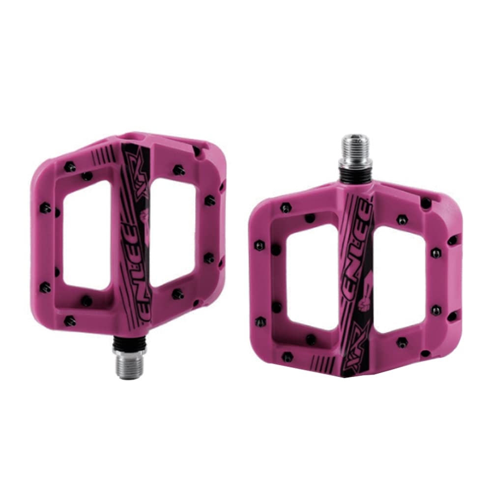 Pedali Mtb Postato di mountain bike anti-vibrazione Anti-Skid Lightweight Nylon Fibre Bicycle Board Pedali Flat Mtb (Color : Purple)