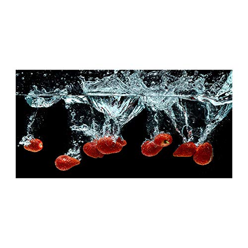 Dosseret en verre de sécurité trempé Tulup 100x50cm résistant et design rouge