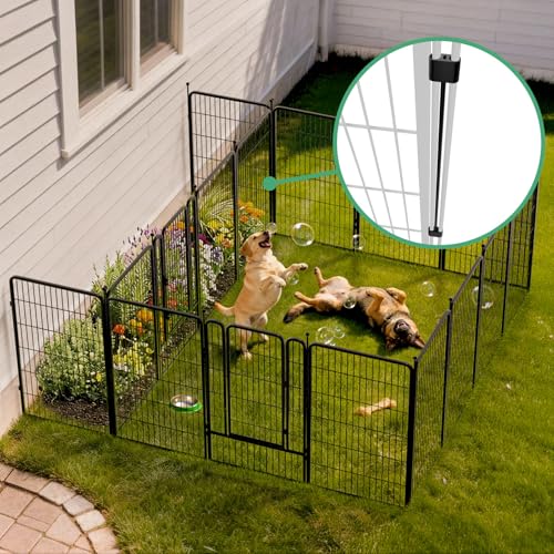 Image of FXW Rollick Unleashed Dog Playpen for Indoor, Yard, RV Camping, 45 inch 16 Panels Dog Pen with Connectors (Pack of 2) for Large Dogs│Patented