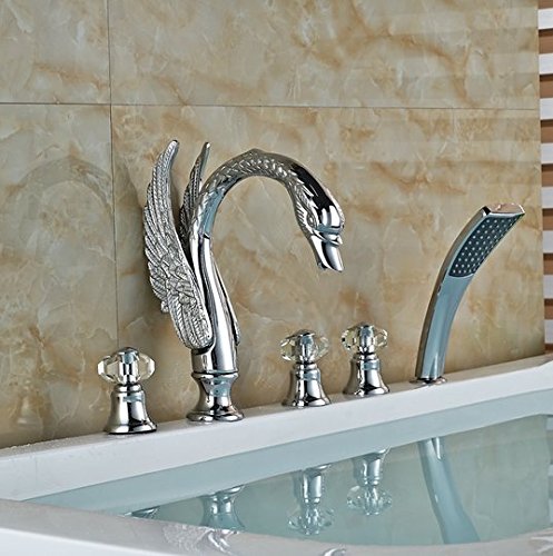 Robinet de cygne pour salle de bain en laiton qui élimine les éclaboussures