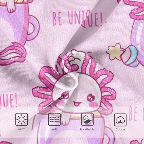 Cute Cartoon Pink Axolotls Toddler Underwear Floral 2t Cotton Girl Panties Cute Durable Briefs Underpants3