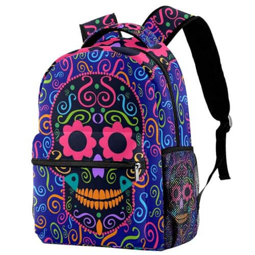 Sac à dos d'école crâne en sucre pour les cours et les sorties