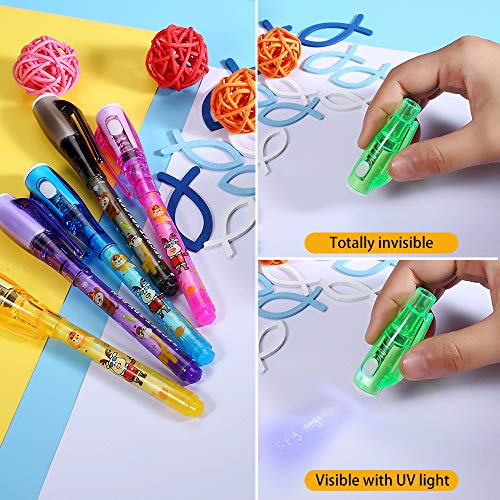 12 Geheime Pen met UV-licht, Onzichtbare Schrijven, Spy Onzichtbare UV Pennen Detective Verjaardagsfeestje Accessoire… - Image 5