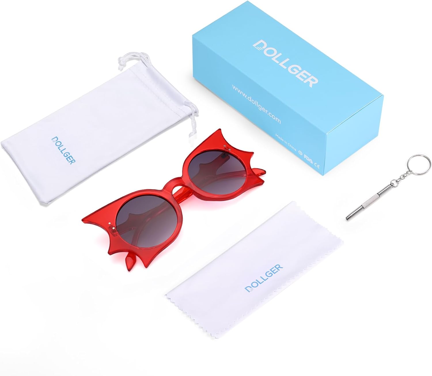 Dollger Bat Sunglasses for Women, Funky Gothic Sunglasses for Cosplay Party, Butterfly Halloween Bat Goth Accessories - Image 5