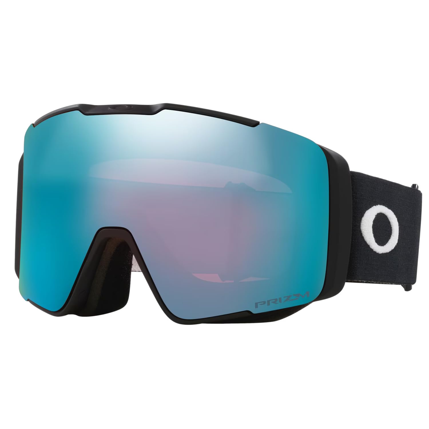 Oakley Line Miner Pro - Maschera da neve, cinturino nero opaco con lente Prizm Snow Sapphire Iridium, L