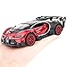 BDTCTK Bugatti Vision GT Supercar 1/32 Zinc Alloy Die Casting Pull Back Car Model Toy Sound and Light for Boy Girl Gift （red）
