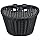 Black Wicker Bike Basket with Cup Holder – Front Mount D-Shaped Handlebar Basket for Adult Bikes, Cruiser, Mobility Scooter – Large Capacity Woven Basket for Dogs, Pet Carrier, Groceries