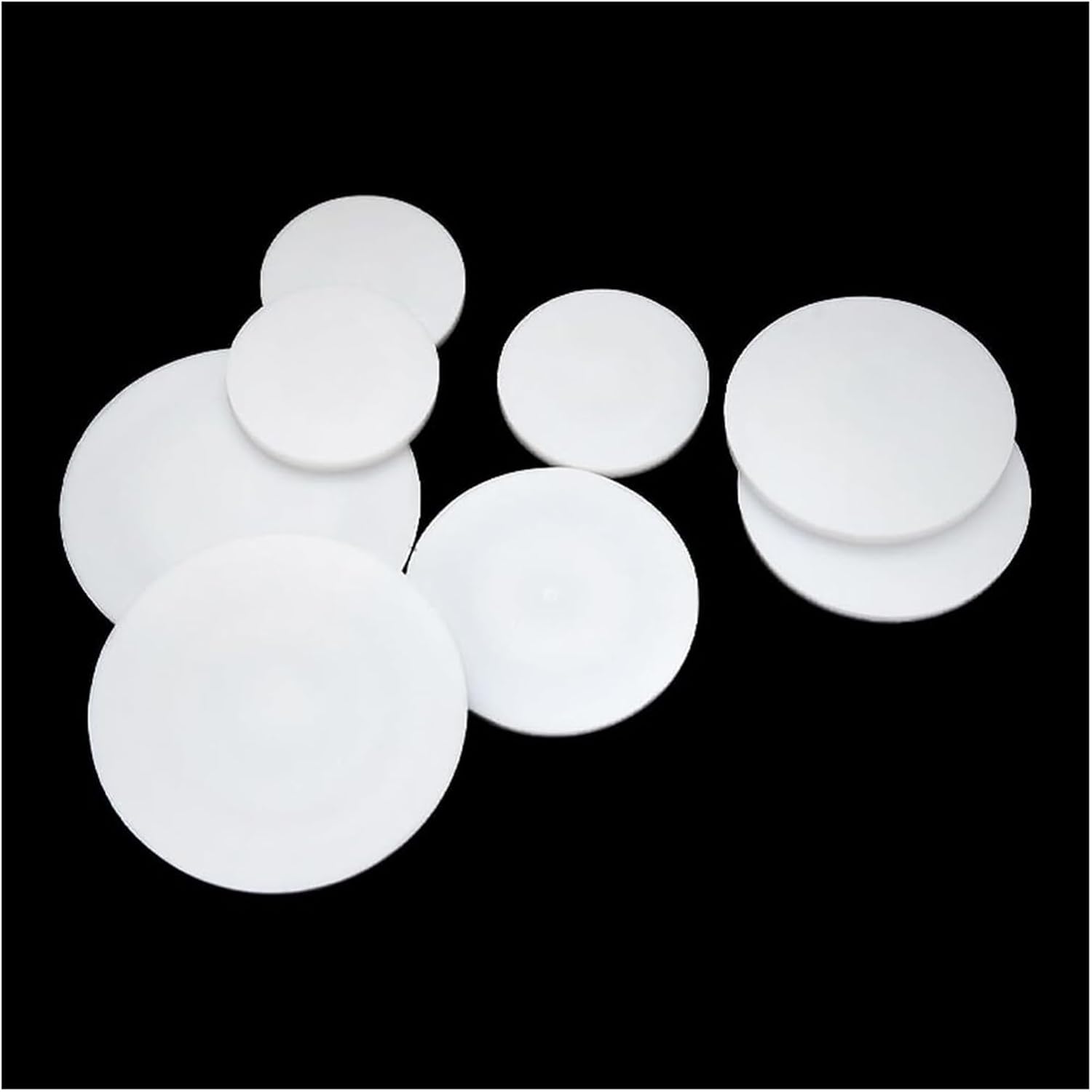 10pcs Solid PTFE Sheet Thick 1/1.5/2/3mm Round High Temperature Seal Gasket Pad Dia 10 to 100mm Round PTFE Sheets(32MM*1.5MM)
