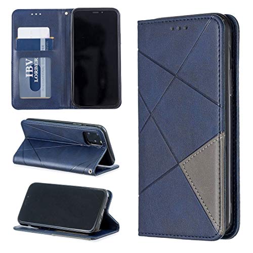 Étui en cuir iPhone 11 Pro clapet magnétique au design losange chic