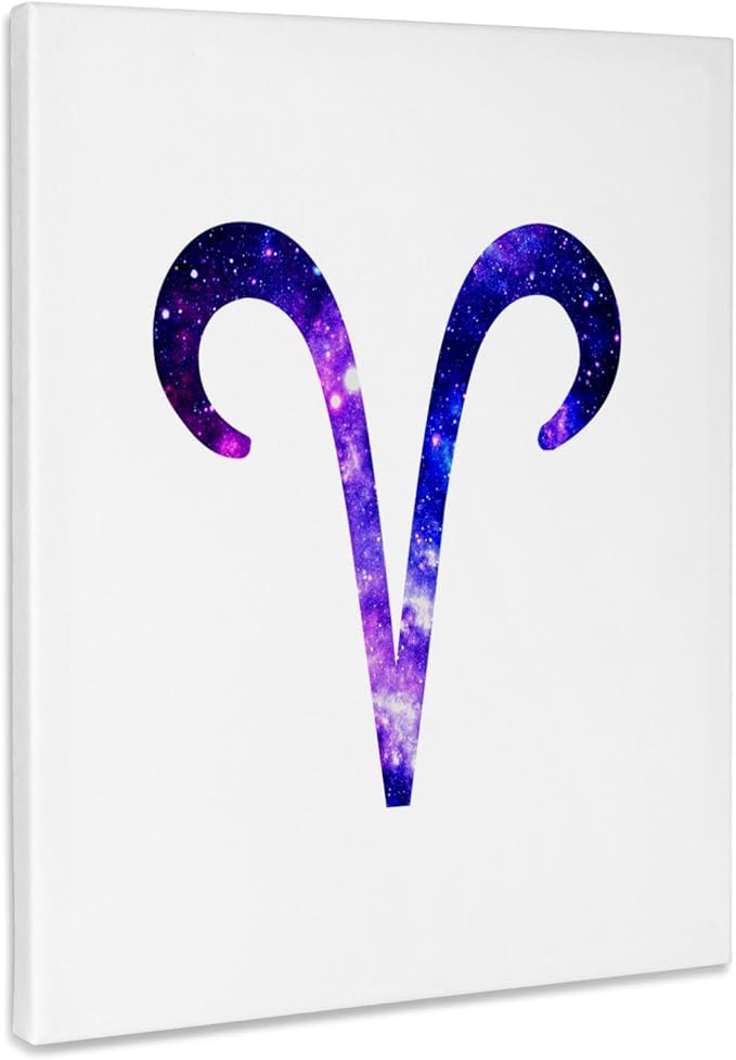 3dRose, Aries star sign - ram zodiac glyph - astrological horoscope symbol, Museum Grade Canvas Wrap 16x20