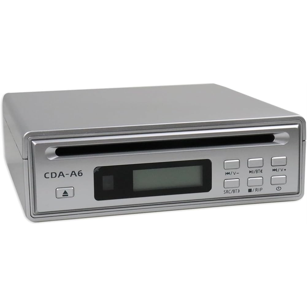 CD-Player für Zuhause und Auto - Tragbares HiFi-Design, Bluetooth-Konnektivität, USB/CD-Ripper, Optischer und AUX-Ausgang