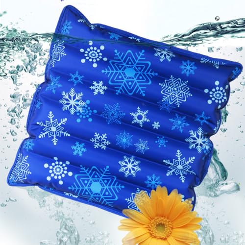 Image of Water Cooling Seat Cushion for Office Chair and Car, Blue | Fillable cooling water cushion provides a cool, soft seating surface for office chairs, cars and home use in hot weather