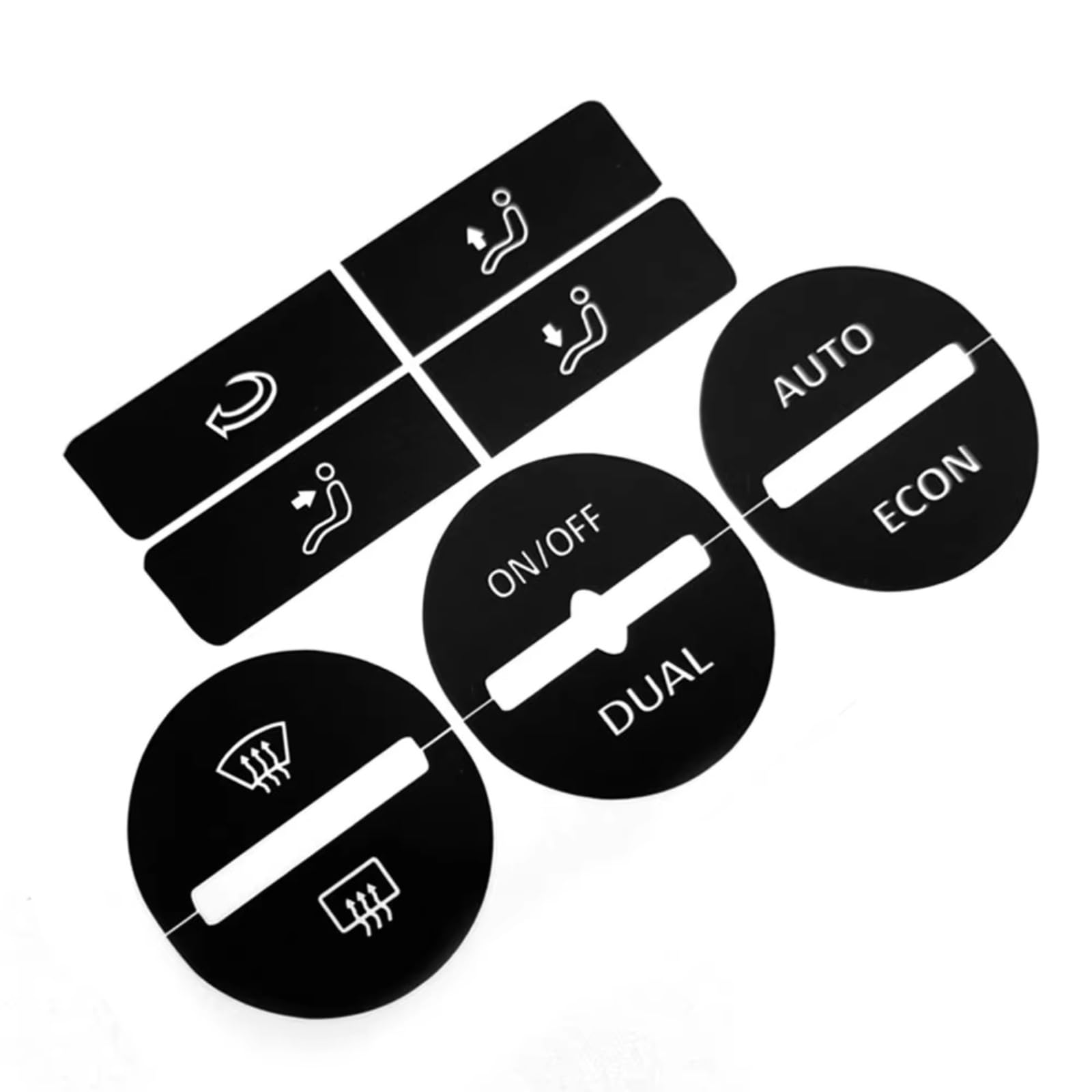 Interior Button Sticker Compatible with Vw for Golf for Mk5 2004-2008 Air Condition Climate Control Worn Peeling Button Repair Decals Stickers PVC