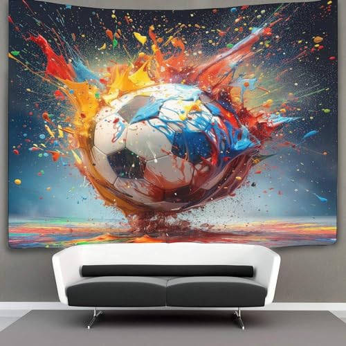 Couverture murale foot 3D pour relooker un mur de chambre facilement - 3
