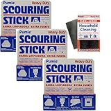 PUMIE 3 Pack Combo with Flexi Pad, 3 x Scouring Stick with a Flexi Scour Pad, HDW