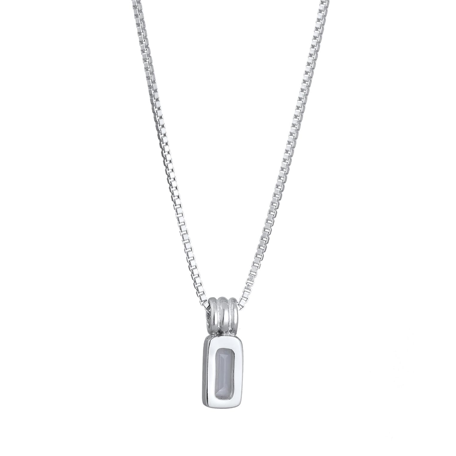 Kuzzoi Collar para hombre con colgante de topacio (7 mm), plata de ley 925, cadena de plata de ley 925, hecha a mano, longitud 50 cm, Plata de ley, Topacio