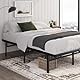 Zinus Justin Bett 90x200 cm - Höhe 36 cm mit Stauraum unter dem Bett - Metall Plattform Bettgestell - Schwarz, Schwarze