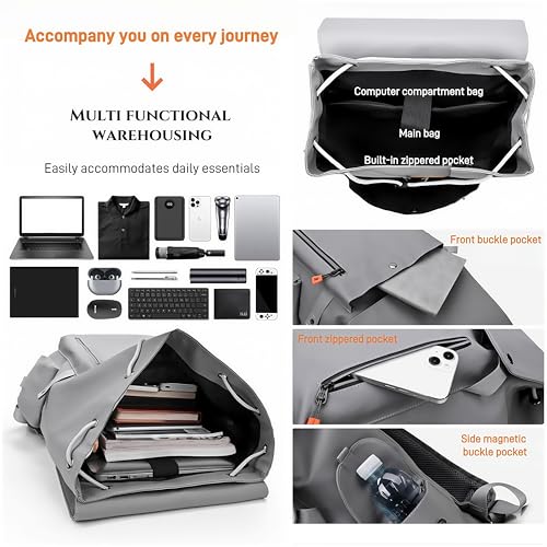 18L Business Casual Travel Backpack for Men, 15.6 Laptop College Backpack, Stylish, Lightweight, Water-Resistant2