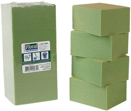 Greenbrier 8 Piece Gentle Grip Floral Foam Blocks, Green (8 blocks)