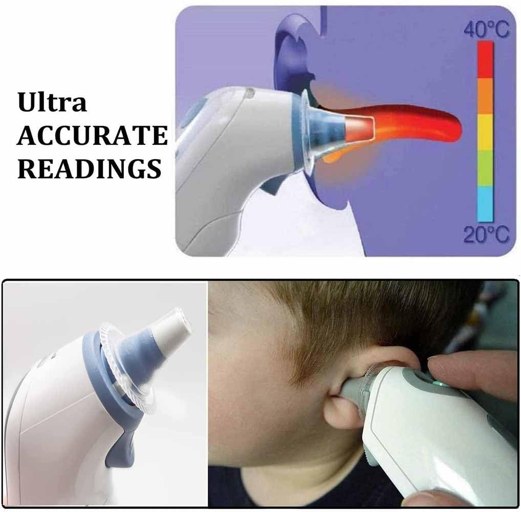 1000 Pack Ear Thermometer Covers Disposable Refill Lens Filters Caps Probe Cover Compatible for All B raun Models Digital Thermometers Sleeve (Updated Version)