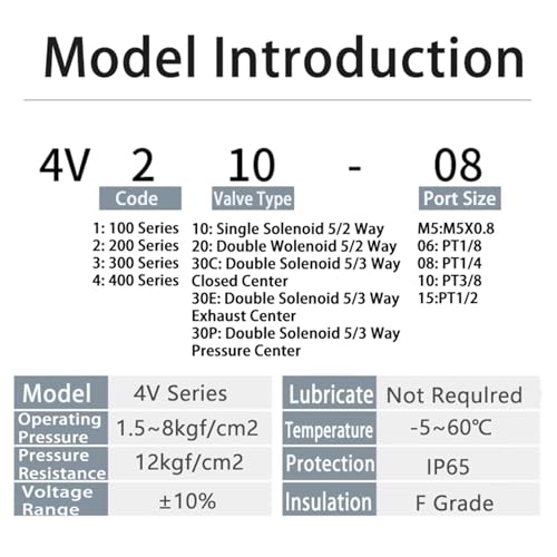 Régulateur de pression pour automatisme industriel avec distributeur air 4V220-08
