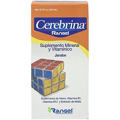 Vino Cerebrina Mineral and Vitamin Siplement Syrup - Suplemento Mineral y Vitaminico Rangel 12 OZ