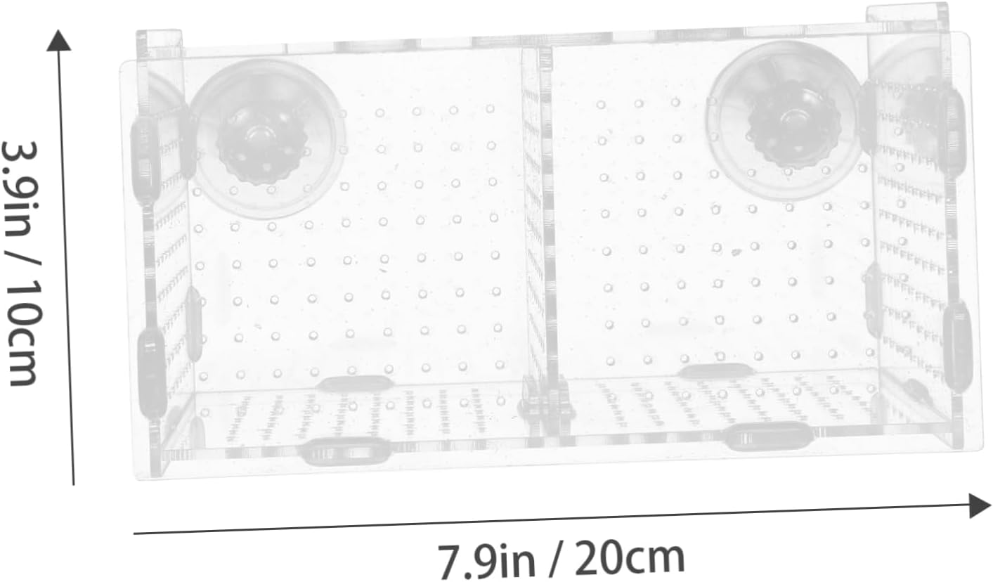 1set Fish Isolation Box Acrylic Breeding Incubator for Betta Fish with Cups Efficient Hatching Box for Home Aquariums Prevents Fry Easy Installation