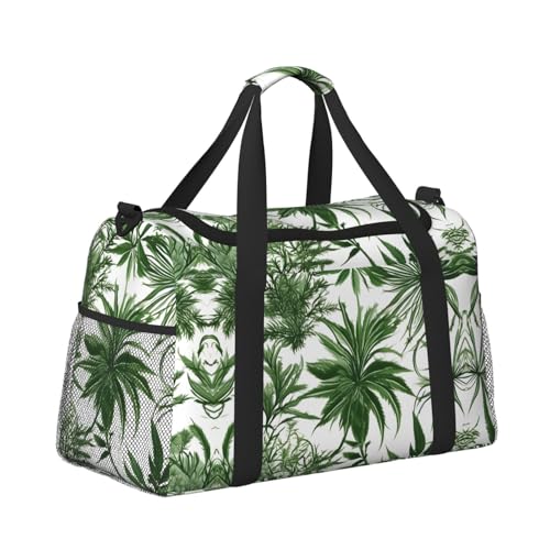 Flowering Herbs and Herbaceous Plants print Weekender Overnight Carry On Bag Gym Luggage Bag Duffel Bag for Travel Women3