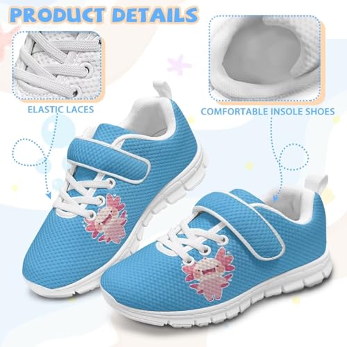 Yzaoxia Girls Running Shoes Walking Sneakers for Kids Non Slip Shoes with Hook and Loop for School Outdoor Size 11-Size 2.54