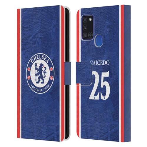 Cadeau Chelsea Caicedo étui portefeuille cuir Samsung A21s pour fan de foot