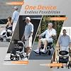 4 in 1 Electric rollator - Versatile Mobility Aid with Seat, Lightweight Foldable Transport Wheelchair & Drive Walker for Seniors, Aluminum Alloy Hertz Silver (ER-X3)