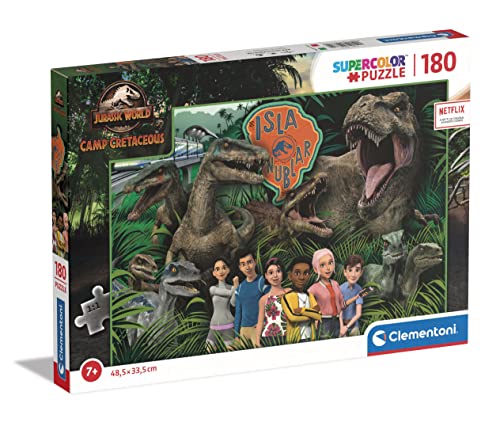 Clementoni - Jurassic World Camp Cretaceous, Puzzle infantil series Netflix - Puzzle infantil 180...