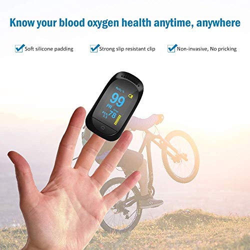 image for MYRIANN Fingertip Pulse Oximeter, Blood Pulse Oximeter with LED Displa