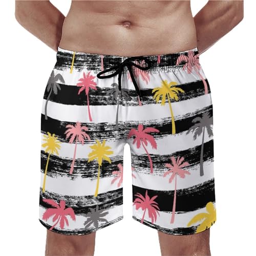 Short de bain homme noix de rayée anti frottement maillot séchage rapide avec poches M