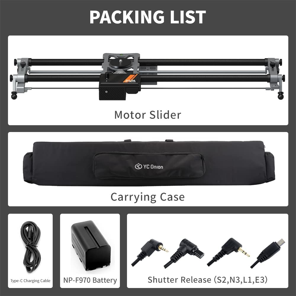Kamera Slider 120CM Motorisiert - Kohlefaser Schieberegler für Video, Kompatibel mit Zhiyun Vollserie und DJI Ronin RS 2/RS 3 Pro Stabilisatoren