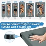 HomeMate Thick 4 Inch Memory Foam Camping Mattress Pad - Car Sleeping Mat - Image 7