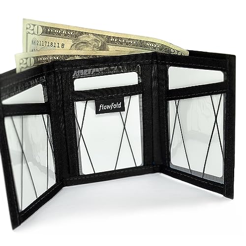 Flowfold Recycled Sailcloth Trifold Minimalist Wallets for Men/Women - Durable Slim Wallet & Trifold Wallets Made in USA2