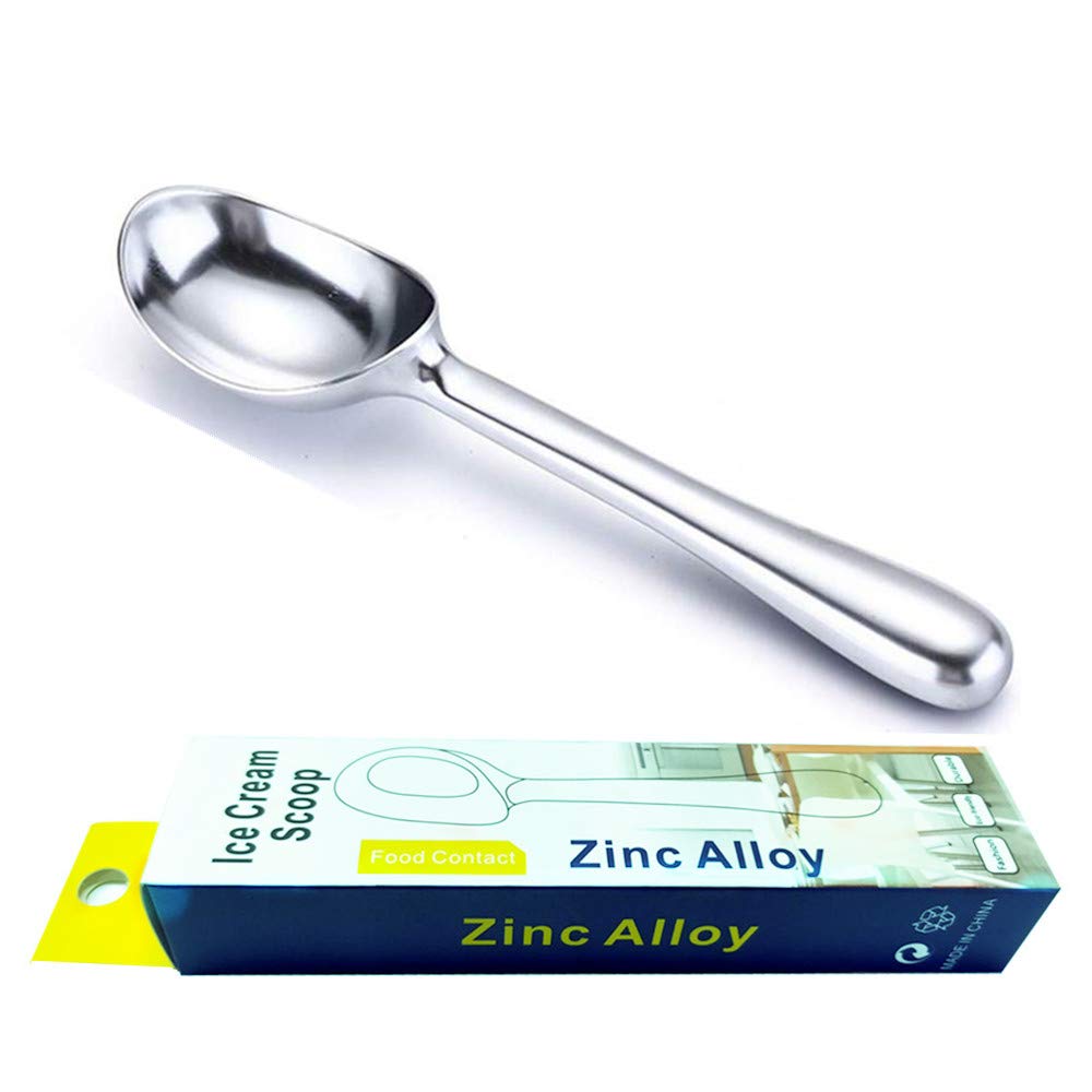 JsdoinIce Cream Scoop with Chisel-Shaped Tip, Non-Slip Easy to Grip Handle, Solid Stainless Steel for Soft or Hard Ice Cream - Dishwasher Safe