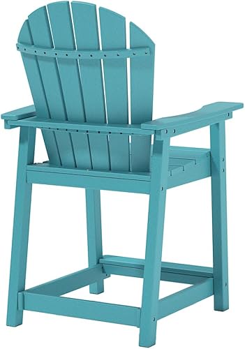 Miniatura 7 de OTSUN Juego de 2 sillas Adirondack altas para exteriores, sillas de bar con brazos ampliados con respaldo alto, 400 libras, silla de balcón para