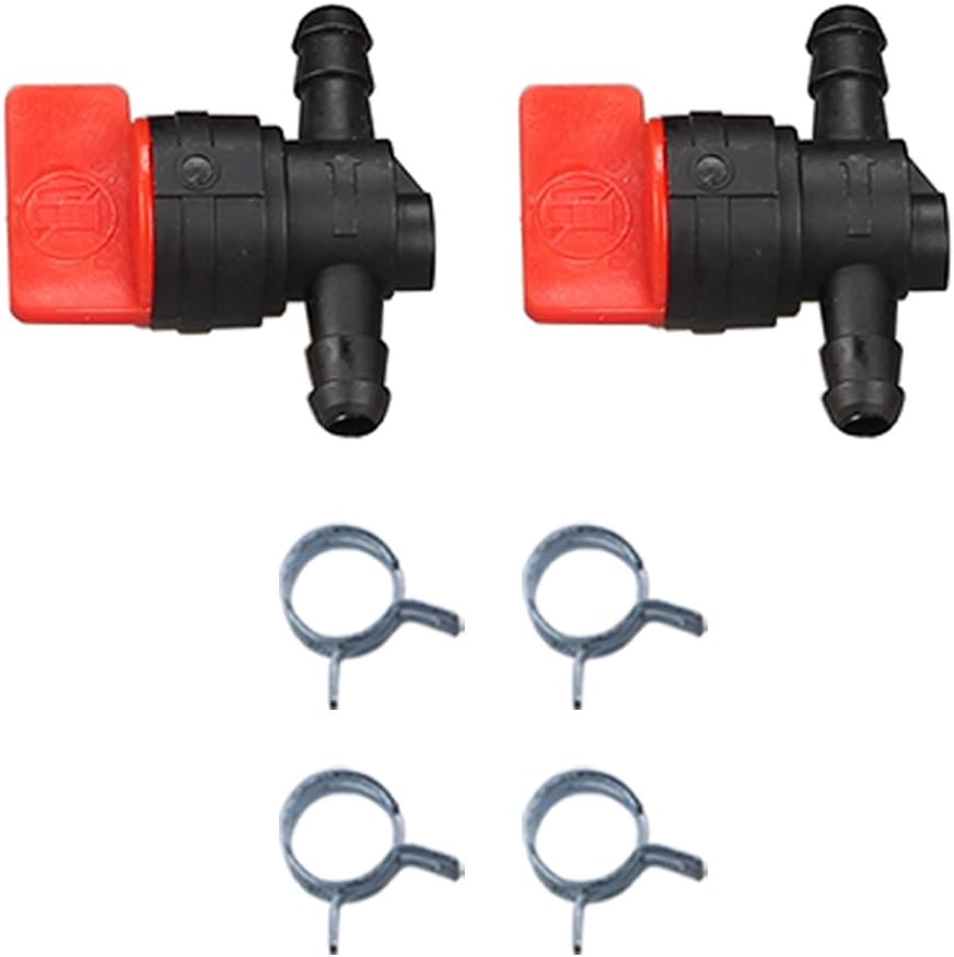 2pcs 1/4" Inline Gas Fuel Cut Off Valve for Briggs and Stratton 9494768 493960 698183 698181 697947 5019H 5019K