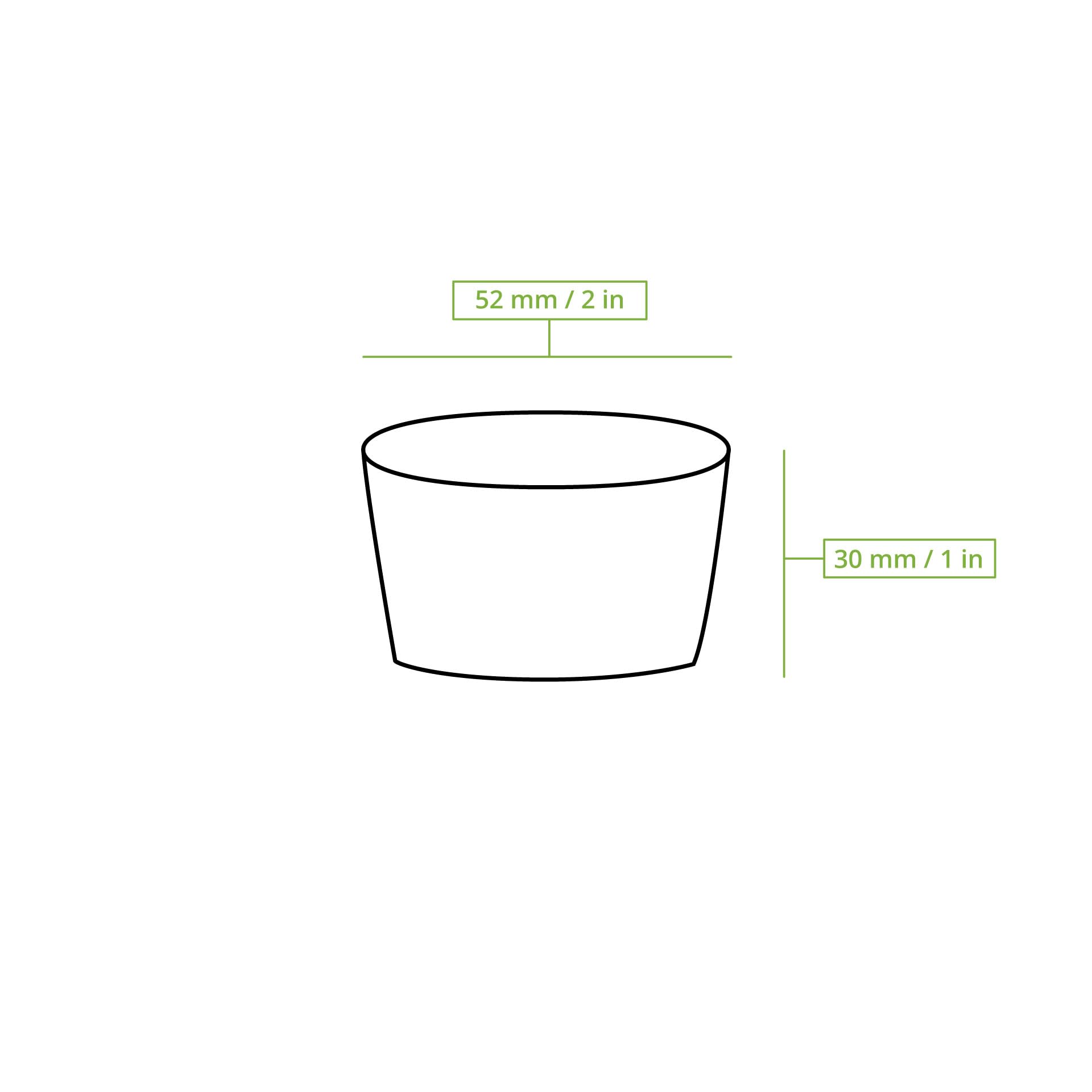BIOZOYG 5000 pcs Godets en papier 45 ml brun - pots à sauce