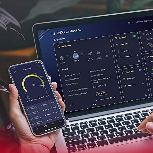 Zyxel Armor G5 12-Stream Multi-Gigabit Wifi 6 Router - Ax6000 Wireless Speed. Large Home Coverage. 1 X 2.5 Gbps Wan Port, 1X 10 Gbps Lan Port, 4 X Gigabit Ethernet Ports. Openvpn And Wpa3 [Nbg7815] #TOP7