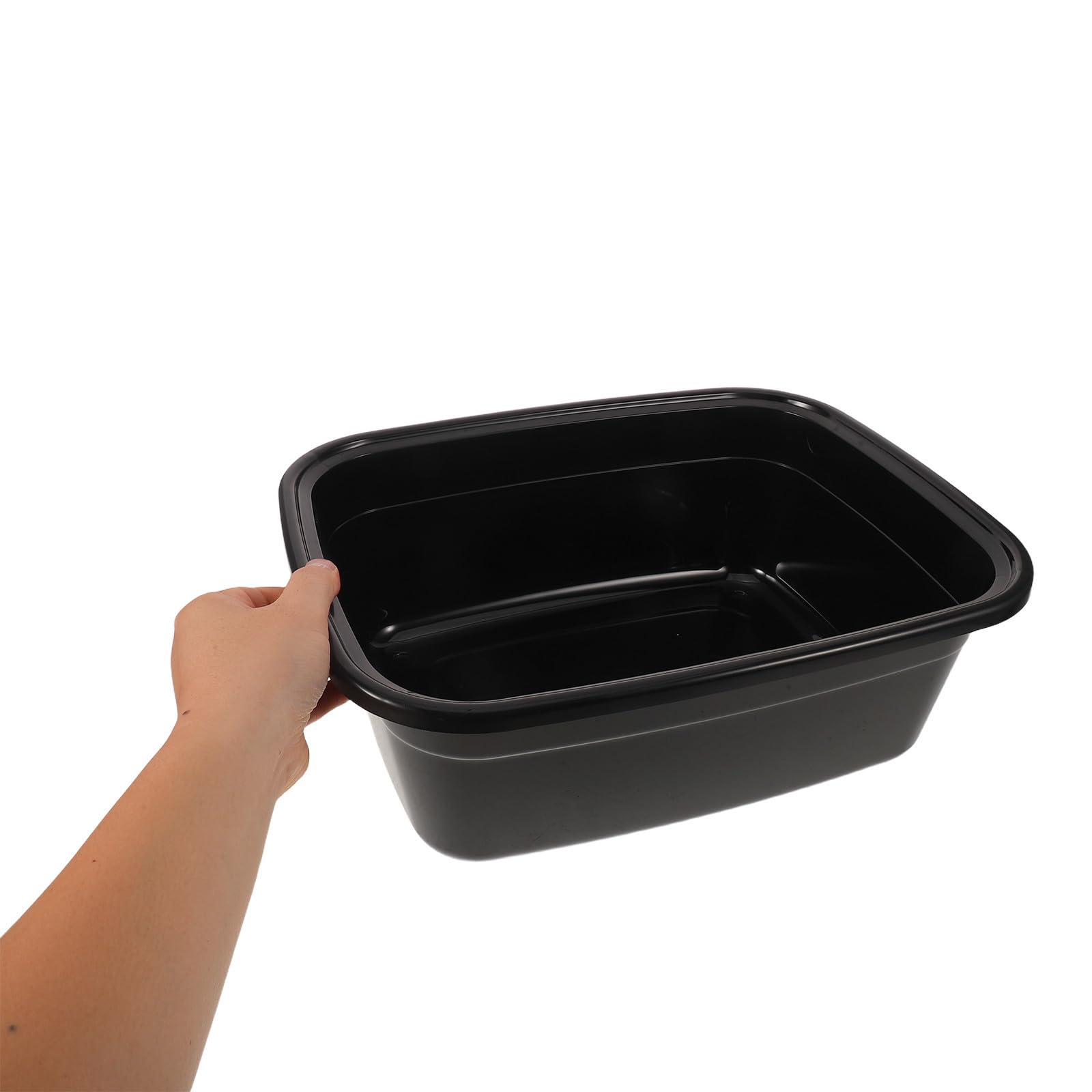4 Piezas Juego de Lavabo de Plástico Negro 35,5x28x13,5 CM